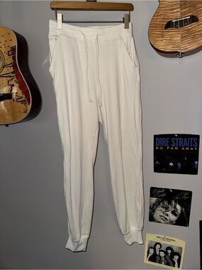 Gilly Hicks White Thermal Knit Joggers